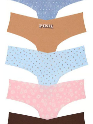 Набор бесшовных трусиков Victoria's Secret Pink тонг 1159831642 (Разные цвета M)