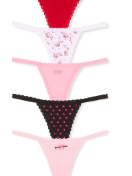 Набор из 5 трусиков Victoria's Secret стринги 1159832081 (Разные цвета XL)