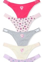 Женские трусики тонг Victoria's Secret Pink набор 1159831881 (Разные цвета L)