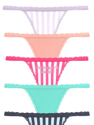 Набор из 5 трусиков Victoria's Secret стринги 1159833521 (Разные цвета M)