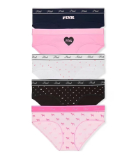Набір трусиків хіпхаггерів Victoria's Secret PINK з логотипом 1159834131 (Різні кольори S)