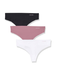Женские бесшовные трусики тонг Calvin Klein набор 1159835631 (Разные цвета L)