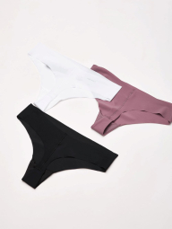 Женские бесшовные трусики тонг Calvin Klein набор 1159835631 (Разные цвета L)