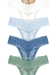 Кружевные женские трусики тонг Victoria's Secret набор 1159837836 (Разные цвета L)