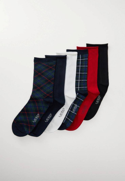 Женские носки Ralph Lauren набор 6 пар 1159833059 (Разные цвета One size)