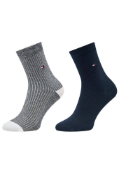 Набор женских носков от Tommy Hilfiger с логотипом 1159795015 (Серый/Синий, 35-38)