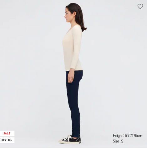 Женский термолонгслив Uniqlo HEATTECH 1159763557 (Бежевый, XXL)