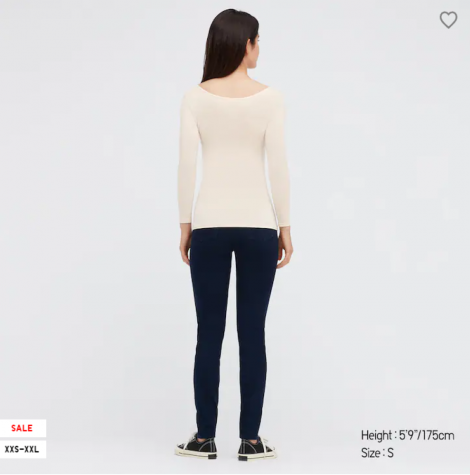 Женский термолонгслив Uniqlo HEATTECH 1159763557 (Бежевый, XXL)