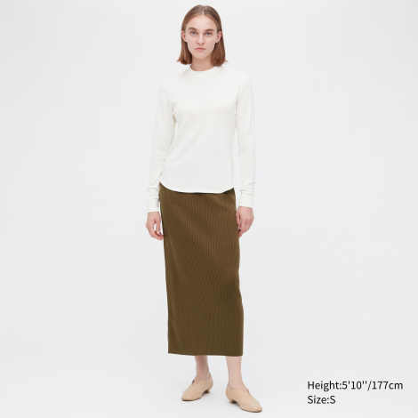 Женский термолонгслив Uniqlo Mame Kurogouchi кофта HEATTECH 1159773780 (Молочный, L)