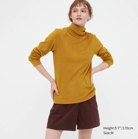 Женский лонгслив HEATTECH Uniqlo 1159796677 (Желтый, XS)