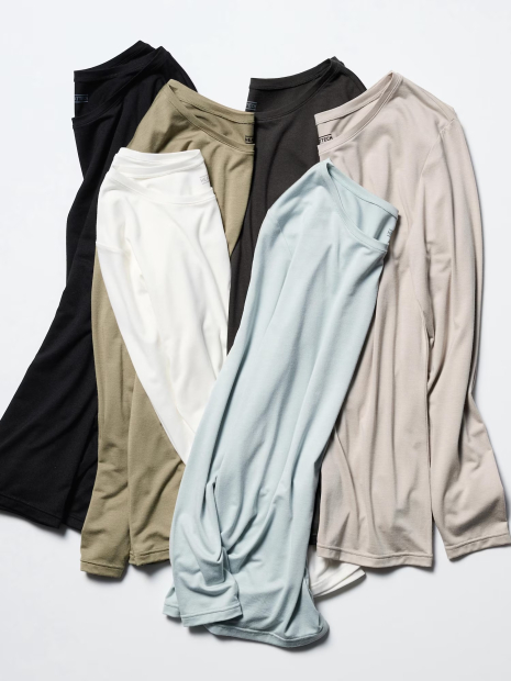 Жіночий лонгслів UNIQLO HEATTECH 1159834312 (Блакитний XL)