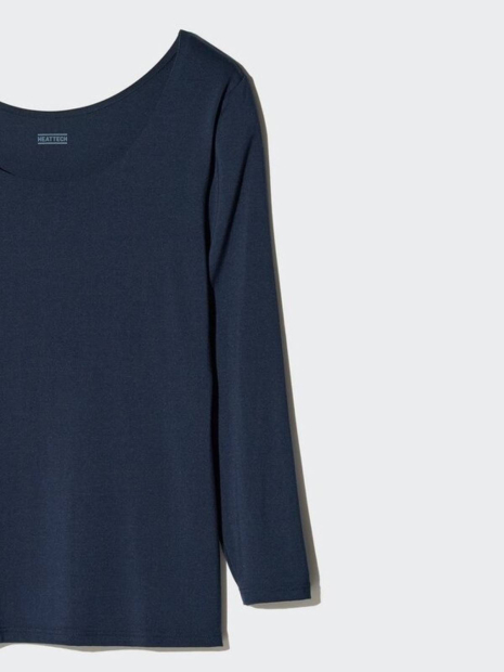 Жіночий лонгслів UNIQLO HEATTECH 1159834315 (Синій XXL)
