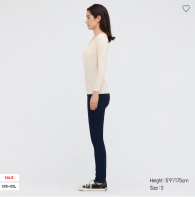 Женский термолонгслив Uniqlo HEATTECH 1159763557 (Бежевый, XXL)