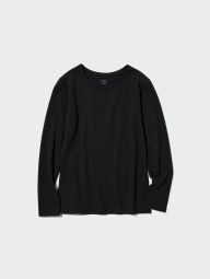 Женский термолонгслив Uniqlo кофта HEATTECH Extra Warm 1159810900 (Черный, XL)