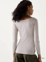 Женский лонгслив UNIQLO HEATTECH 1159831264 (Серый XXL)