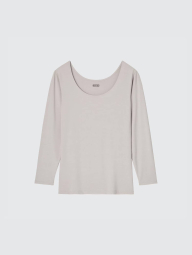 Жіночий лонгслів UNIQLO HEATTECH 1159831264 (Сірий XXL)