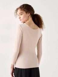 Женский лонгслив UNIQLO HEATTECH 1159834081 (Бежевый XXL)