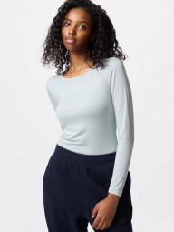 Женский лонгслив UNIQLO HEATTECH 1159834312 (Голубой XL)
