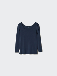 Женский лонгслив UNIQLO HEATTECH 1159834315 (Синий XXL)