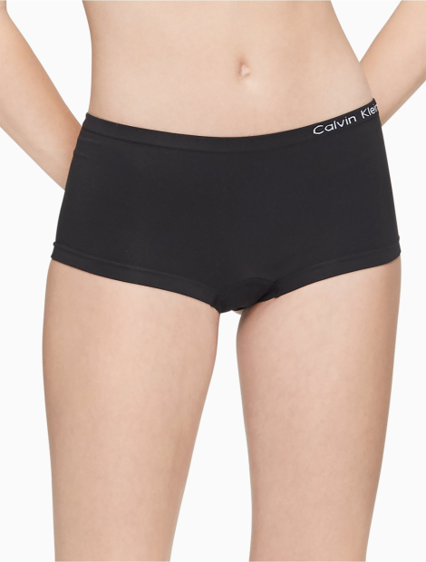 Бесшовные трусики Calvin Klein шортики с логотипом 1159772381 (Черный, XS)