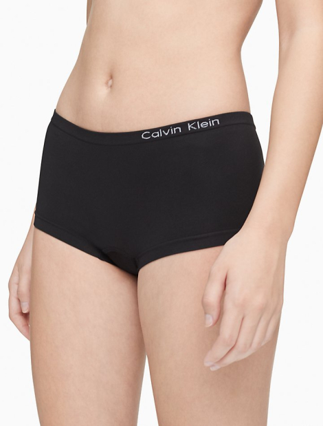 Бесшовные трусики Calvin Klein шортики с логотипом 1159772381 (Черный, XS)