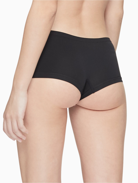 Бесшовные трусики Calvin Klein шортики с логотипом 1159772381 (Черный, XS)