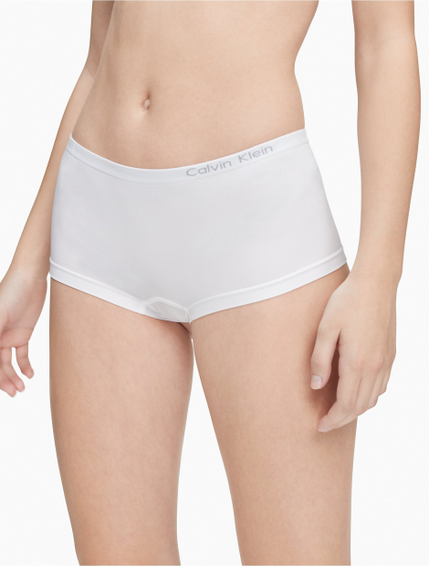 Бесшовные трусики Calvin Klein шортики с логотипом 1159773239 (Белый, XS)