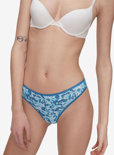 Женские трусики Calvin Klein тонг 1159773786 (Бирюзовый, S)