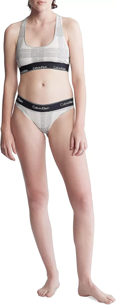 Женские трусики Calvin Klein бикини с логотипом 1159774367 (Серый, S)