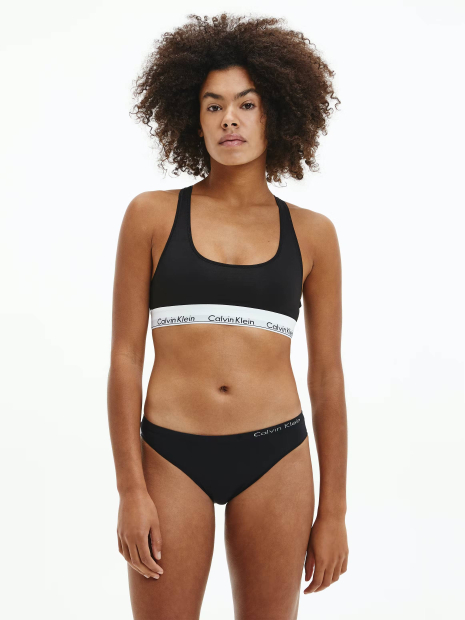 Бесшовные трусики Calvin Klein бикини с логотипом 1159776484 (Черный, XS)