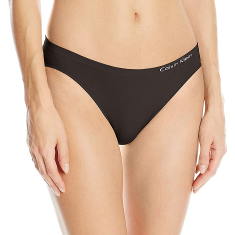 Бесшовные трусики Calvin Klein бикини с логотипом 1159776484 (Черный, XS)