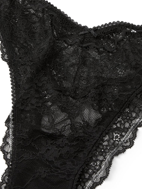 Кружевные трусики бразилиана Victoria's Secret 1159793297 (Черный, M)