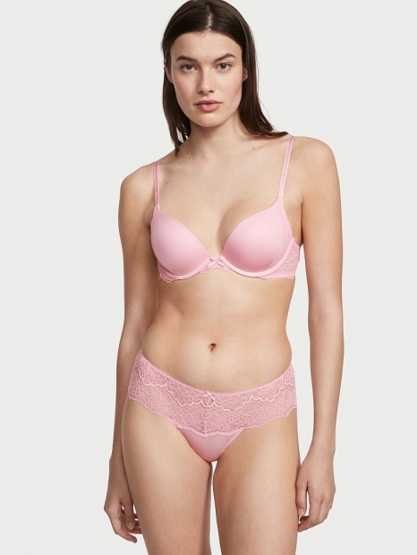 Кружевные трусики тонг Victoria's Secret 1159799086 (Розовый, M)