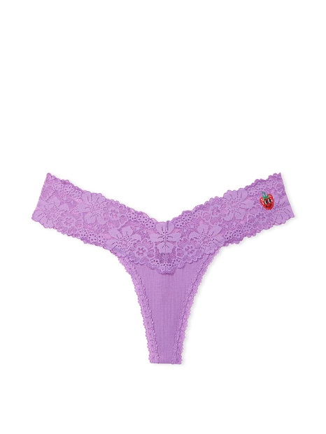 Женские трусики Victoria's Secret Pink тонг 1159807868 (Сиреневый, XL)