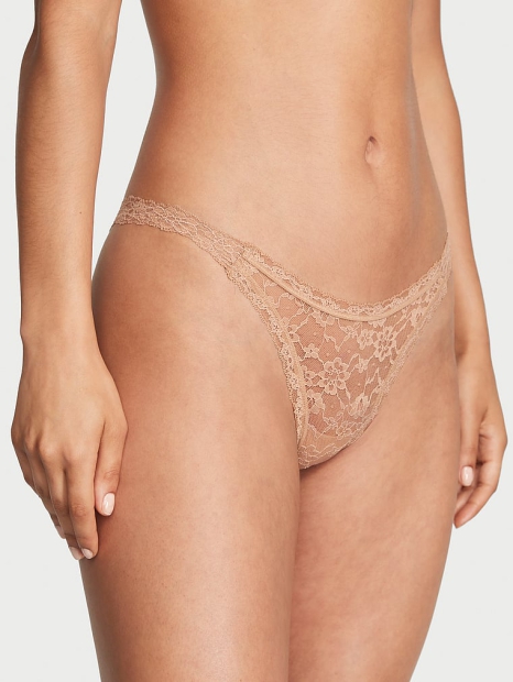 Кружевные трусики бразильяна Victoria's Secret 1159804925 (Коричневый, XL)