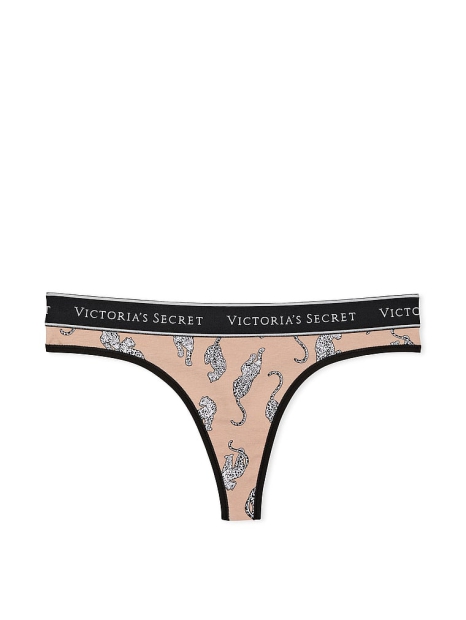 Трусики тонг Victoria's Secret з принтом 1159805717 (Бежевий, XS)