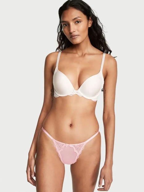 Женские трусики стринги Victoria's Secret 1159808232 (Розовый, XL)