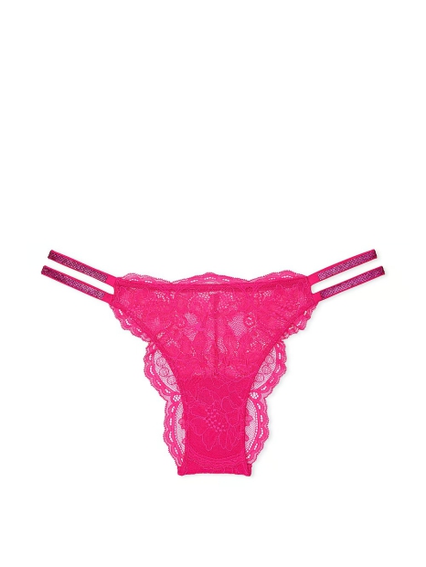 Кружевные трусики со стразами Victoria's Secret бразилиана 1159806505 (Розовый, S)