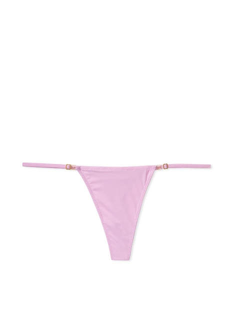 Гладкі трусики тонг Victoria's Secret з регульованими ремінцями 1159807560 (Рожевий, XXL)