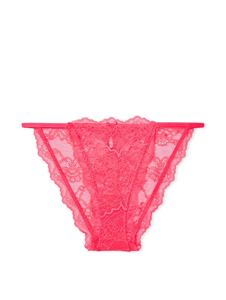 Жіночі мереживні трусики Victoria's Secret стрінг бікіні 1159807999 (Рожевий, S)