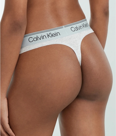 Женские трусики тонг Calvin Klein с логотипом 1159809243 (Серый, XL)