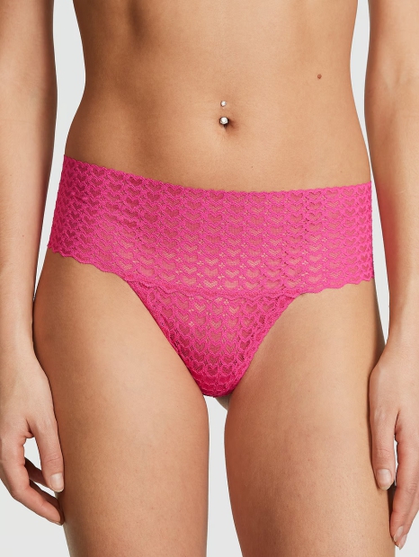 Кружевные трусики тонг Victoria's Secret PINK 1159817526 (Розовый S)