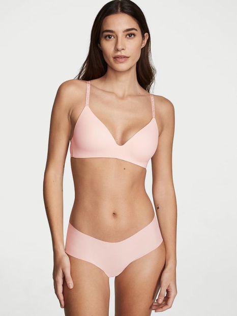 Бесшовные трусики чики Victoria's Secret в рубчик 1159820739 (Розовый S)
