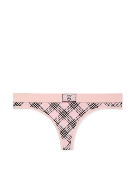 Трусики тонг Victoria's Secret с логотипом из страз 1159826103 (Розовый XXL)