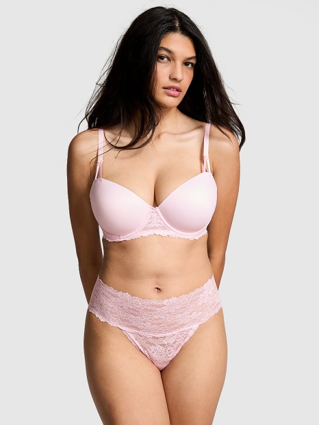 Кружевные трусики тонг Victoria's Secret PINK 1159820196 (Розовый XS)