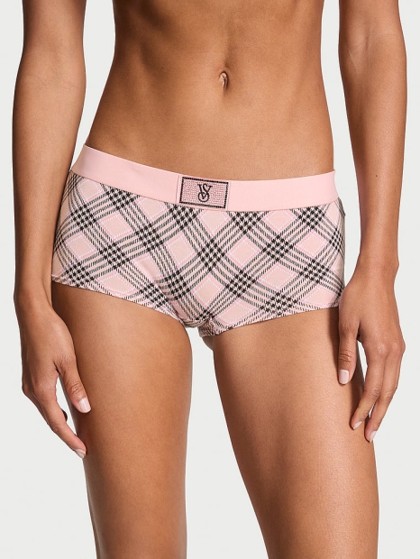 Женские трусики шортики Victoria's Secret с логотипом из страз 1159822643 (Розовый M)