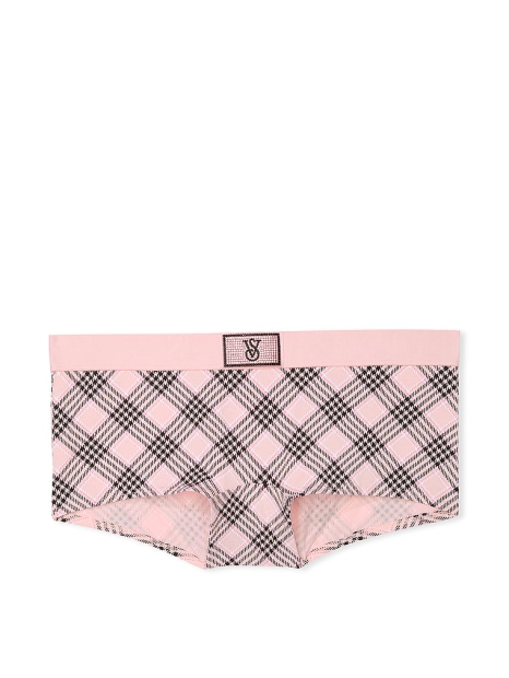 Женские трусики шортики Victoria's Secret с логотипом из страз 1159822643 (Розовый M)
