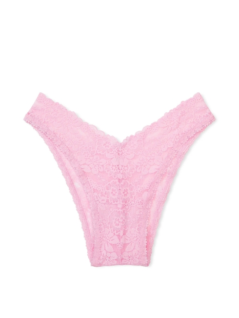 Кружевные трусики бразильяны Victoria's Secret PINK 1159819797 (Розовый XXL)