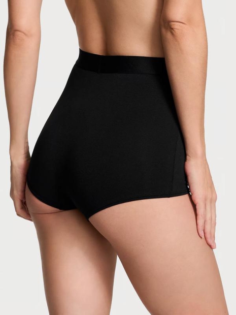 Женские трусики шортики Victoria's Secret с логотипом из страз 1159820518 (Черный S)