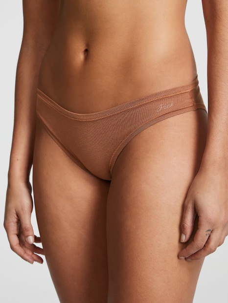 Женские трусики бикини Victoria's Secret Pink с логотипом 1159819912 (Коричневый L)